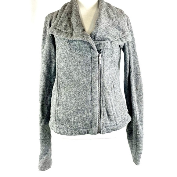 Gap Motto Gray Zipper Jacket Size Small - Picture 1 of 4
